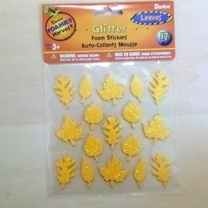 5/$15 Leaf Foam Glitter Stickers 082676690440